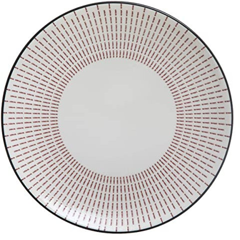 Set De 6 Assiettes Plates Lunis - D 27 Cm - Rouge