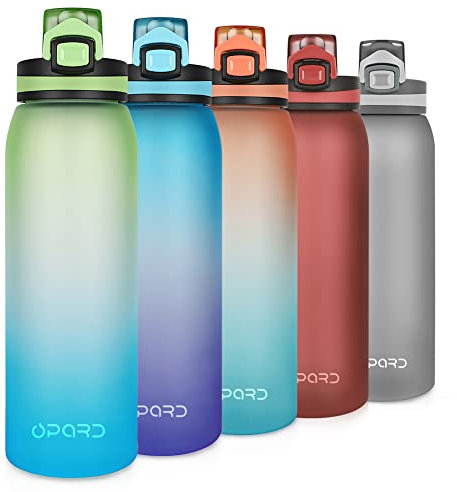 Opard Trinkflasche Sport 900ml -Wasserflasche aus Tritan BPA-Frei, Auslaufsicher Sportflasche für Kinder, Sport, Fitness, Fahrrad, Fußball, Outdoor