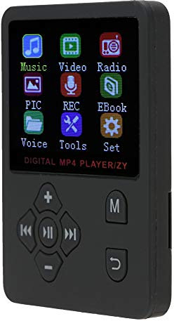 Lettore MP3/lettore MP4, USB2.0 Supporto per Lettore Musicale HiFi con Schermo a Colori Portatile Sottile e Leggero per Scheda di Memoria SD da 32 GB(Nero)