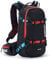 USWE Pow 16L, Skirucksack und Snowboard Rucksack mit Rückenprotektor für Damen und Herren. Isolierte Schlauchführung mit Frostschutz, Bounce Free, Schwarz