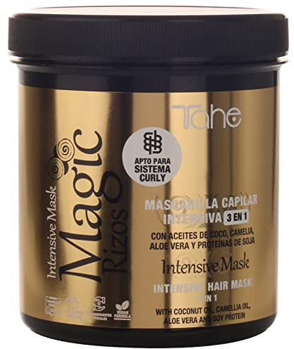 Tahe Magic Rizos – 3-in-1 Intensiv-Haarmaske, ideal für lockiges oder welliges Haar, 700 ml