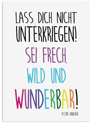 Nastami Postkarte Du bist SOWAS VON GENUG Geschenk Freundin Postkarte Du bist toll (wild, frech, wunderbar)