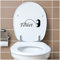 Deko Aufkleber WC Deckel Toilettendeckel Bad Badezimmer Klo Funsticker Toilettensitz Klodeckel lustiger Spruch selbstklebend (K153-07 Pinguin)