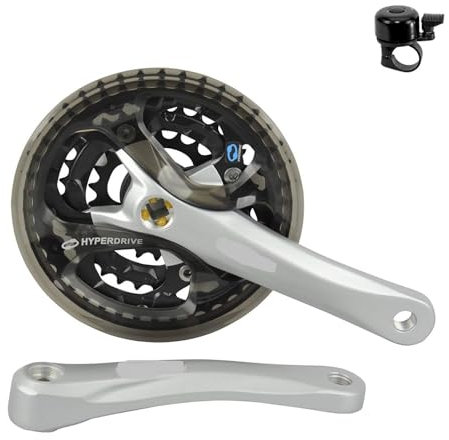 Shimano Kurbelgarnitur ACERA Silber FC-M361-C888CS 48/38/28 inkl. Fahrradklingel