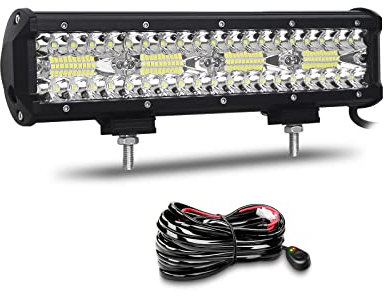 Willpower 12 Zoll 30CM 240W Arbeitsscheinwerfer Bar Led Scheinwerfer 12V 24V Wasserdicht Flutlicht Spot Combo Led Bar für Offroad Auto Traktor Zusatzscheinwerfer Rückfahrscheinwerfer mit Kabelbaum