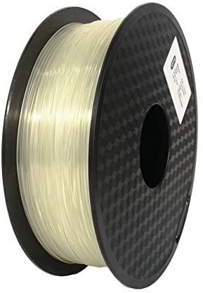TOPZEAL 3D Drucker Filament, TPU Filament der Transparenten Serie, Shore Härte 95A, Durchmesser 1.75mm, Maßgenauigkeit +/- 0.05mm, 0.8KG Spule für 3D Drucker(Transparent)