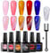 MEET ACROSS Cat Eye UV Gel Nagellack 8ml Regenbogen Cateye UV Gel 9D Cateye Magnet Nagellack Chamäleon Katzenaugen Gel für Nageldesign DIY Nail Art Maniküre Salon