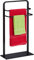 Relaxdays Piantana Portasciugamani, 79 x 45 x 20 cm Supporto Porta Asciugamani con 3 Aste, Acciaio e Vetro Opalino, Nero