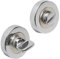 Decoranddecor Round Turn and Release Set for Bathroom Lock 54mm - Toilet Door Thumb Twist (Chrome/Brushed Nickel)