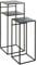 HAKU Möbel Lot de 2 Tables d'appoint Noir, métal - Dim.: L 26/30 cm x H 63/85 cm x P 26/30 cm, Style: Modern