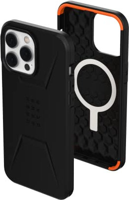 URBAN ARMOR GEAR UAG Designed for iPhone 14 Pro Max Case Black 6.7 Civilian Build-in Magnet Compatible with MagSafe Charging Sleek Ultra Thin Slim Dropproof Shockproof Protective Cover