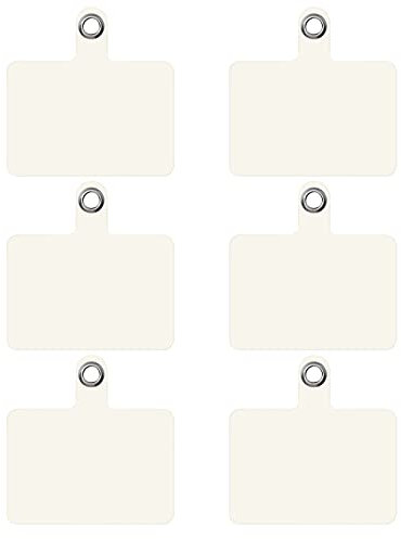 TBOC Toppa di Fisaggio Universali Ricambio per Cordino Laccio Cover Cellulare Telefono [6 unità] Colore [Bianco] Porta Corda Cordini Cellulare da Collo con Tracolla Catena per Accessori Smartphone
