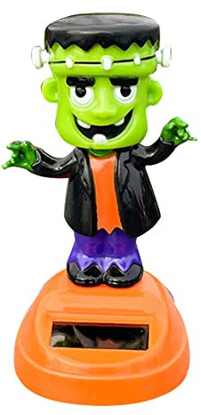 Solar Wackelfigur Kürbis Geist Piraten Katze,Solarbetriebene Solar Tanzende Spielzeug,Auto Armaturenbrett Dekoration,Solar Tanzende Puppe,Solar Wackel Figur,Wackeldackel fürs Auto Deko Innen Haus Büro