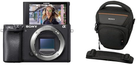 Sony Alpha 6400 | APS-C Spiegellose Kamera (Schneller 0,02s Autofokus 24,2 Megapixel, neigbares Display für Vlogging) + Tasche LCS-AMB