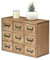 KIRIGEN Holzschreibtisch Aufbewahrungsschrank 9 Schubladen Mini Kommode mit Metallgriffen Desktop Organizer Storage Box für Home Office Dunkelbraun
