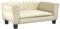vidaXL Hundebett, Hundekissen mit weicher Polsterung, Hundesofa Hundecouch für kleine Hunde Haustiere, Haustierbett Katzenbett, Creme Kunstleder
