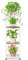 iDavosic.ly Blumenständer Metall mit 4 Ebenen, Pflanzenständer Pflanzenregal Blumenregal Indoor Outdoor, Groß Holz Blumentreppen Innen Plant Stand für Garten Balkon Wohnzimmer, Weiss