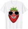Erdbeere Sommer Frucht Tragen Sonnenbrille Erdbeere T-Shirt