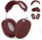 Apple Silicone Case Cover for AirPods, Ear Pad & Headband Protector, Soft Silicone Accessory for AirPods Max New USB-C (2024) (Wine Red)