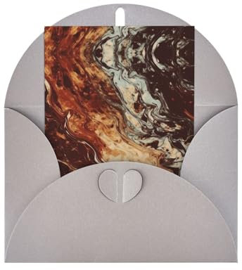 Marmor-Grußkarte, Braun, Jubiläumskarte, Dankeskarte, Urlaubskarte, Hochzeitskarte, Freundschaftskarte, Einladungskarte