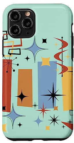 Hülle für iPhone 11 Pro Retro Mid Century Modern MCM Vibe Ästhetische Kitsch Kunst