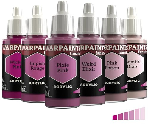 The Army Painter, Warpaints Fanatic Flexible Triad: Pinks, 6 x 18 ml acrylic paints - Miniature quality hobby paint for Dungeons and Dragons (DnD) & Warhammer Miniatures