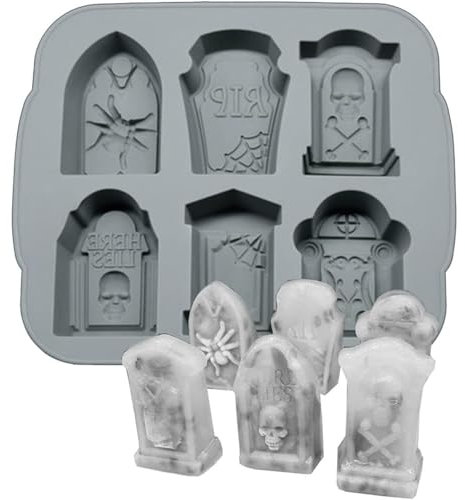 Halloween Silicone Mould, Halloween Gravestone Silicone Mould Chocolate Fondant D I Y Halloween Fondant Mould, RIP Gravestone Trays, Gravestone Mould, Silicone Moulds for Cake Biscuits