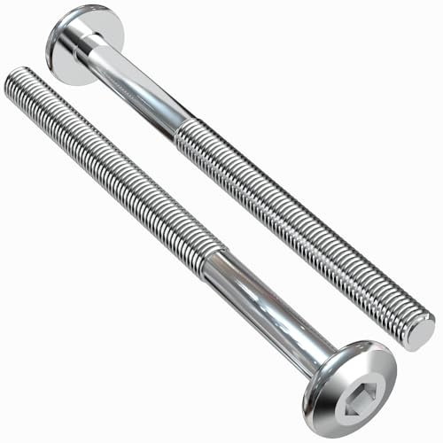 32 Stück Flachkopfschrauben M6x70 Schrauben Möbelschrauben Teilgewinde Zylinderkopfschrauben mit Innensechskant Zylinderschrauben Stahl Verzinkt für Möbel Kinderbett Betten Kinderbett Stühle