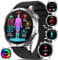 Nouveau Montre Connectée avec ECG/HRV/Acide Urique/Lipides/BMI, 1.43 AMOLED Smartwatch avec Appel Bluetooth, Fatigue, Humeur, Température Corporelle, SPO2, Surveillance du Sommeil pour Android/iOS