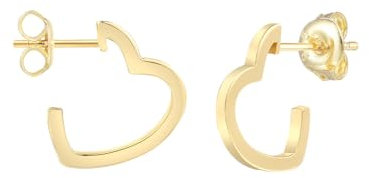 XENOX® Herz Creolen - Damen Ohrringe aus hochwertigem 925/- Sterlingsilber in Herzform | XS10342