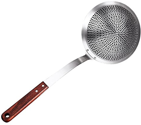 Cabilock Cuchara Espumadera Con Mango De Madera Y Diseño Ergonómico Para Uso Familiar Y En Restaurantes