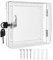 Thermostat Cover Lock, Wall Mounted Lock Box, Thermostat Protection Box, Lockable Thermostat Cover, Tamper Proof Thermostats Cover with Lock, Clear Wall-Mounted Case for Protecting