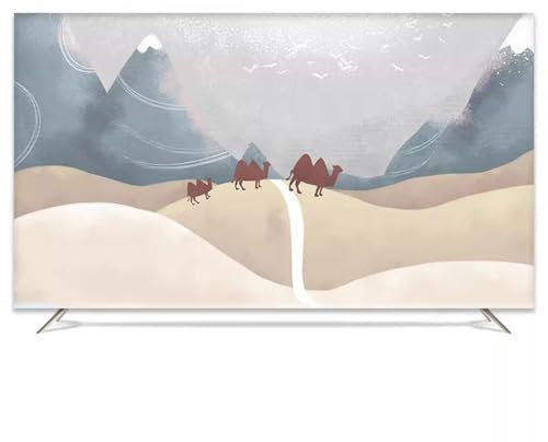 Staubdichte Tv-Abdeckung, Tv-Bildschirm, Monitor-Abdeckung, Computer-tv-staubschutz, Innenwand-tv-schutzabdeckung, Schlafzimmer-Dekoration(Size:70IN(160X98CM),Color:A)