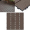 UISEBRT 55 Stück Balkon Bodenbelag WPC Terrassenfliesen Holzoptik Balkonfliesen Klicksystem Klickfliese Kunststoff Klick Fliesen für Garten Balkon Terrasse (30x30cm, Hellbraun)