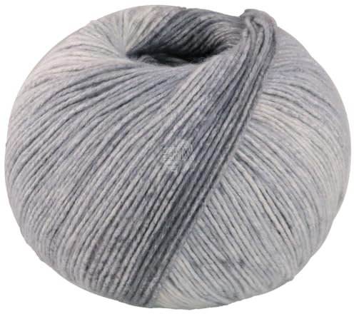 LANA GROSSA Gomitolo Mambo | Flauschig Baumwollgarn mit Streifen-Farbverlauf aus dem Knäuel | Handstrickgarn aus 100% Baumwolle (Bio) |100g Wolle zum Stricken & Häkeln | 240m Garn FB 2036