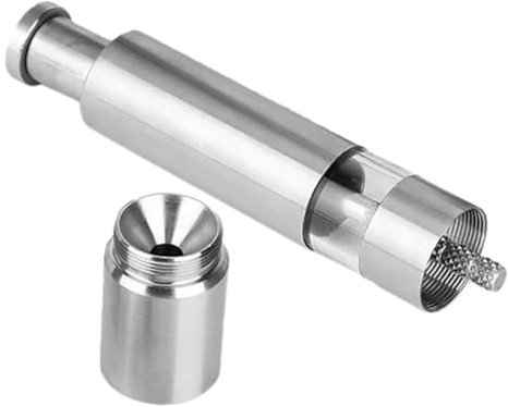 HOMOBABE Manuelle Pfeffermühle Aus Edelstahl Einhandbedienung Nachfüllbar Für Küche Restaurant Vielseitige Gewürzmühle