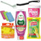 Fairy Max Power Liquide vaisselle en fleur de cerisier 640 ml avec brosse à vaisselle, éponge de canard, gants en caoutchouc et brosse de nettoyage pour crevasses Rose 850 g et chiffons en microfibre
