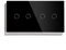 Interrupteur Tactile,Interrupteur Mural Tactile 4 Bouton Gang Touch Switch 157mm Commutateur de lumière électrique Crystal Class Interrupteur du panneau Blanc noir Noir Golden Home Amélioration de la
