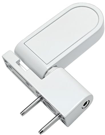 Monlech 1 charnière de drapeau pour porte à double vitrage UPVC, charnière de porte robuste en PVC 3D, réglage multidirectionnel 3D, charnière de porte pour porte et fenêtre en acier plastique (blanc