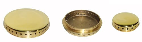 Franza Kit 3 spartifiamma in ottone lucido per Samet Jollynox cucina piano cottura Made in Italy - OT08