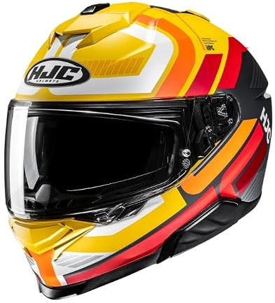 HJC I71 Viz MC3SF Yellow Dual Visor Full Face Ece22.06 Rated Motorcycle Helmet