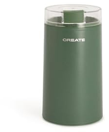 CREATE/COFFEE GRINDER STUDIO/Molinillo de café y alimentos de acero inoxidable verde sage/Capacidad 50g, compacto, fácil de usar, 180W