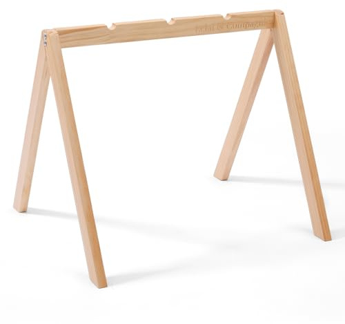 Eclat & Compagnie – Arca Despertar bebé de madera – Pórtico Montessori con logotipo grabado – Estructura estable con barniz natural – Arca Bebe regalo nacimiento y cumpleaños