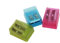 KUM Doppelspitzer 208/12 2 in 1, Metall, Schüleretui, 3er Spar Set, Mehrfarbig (Multicolored)