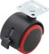 BGS Diy 80338 | Lenk-Doppelrolle mit Bremse | rot/schwarz | 50 mm