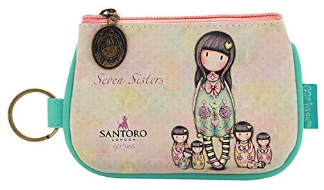 Gorjuss - Keyring Zip Purse - Seven Sisters - Schlüsselanhänger Geldbörse von Santoro London