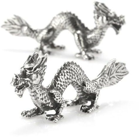 Royal Selangor Hand Finished Oriental Collection Pewter Dragon Chopsticks Rests (Pair)