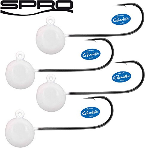 Spro Freestyle Micro Jig 22 Glow White - 4 Jigköpfe zum Jiggen & Faulenzen mit Gummifischen, Jighaken für Gummiköder, Bleiköpfe