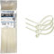 Kable Kontrol Natural White Cable Ties with Screw Hole, 370 mm x 7.6 mm, 100 Pcs, 14 Premium Nylon Screw Mount Zip Ties, Multi-Purpose Tie Wraps, Secure Self-Locking Mechanism, for Home, Garden, DIY