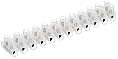 sourcing map Terminal Strip Screw Terminal Barrier Block 20A 12 Position Dual Row Type U Wire Connector